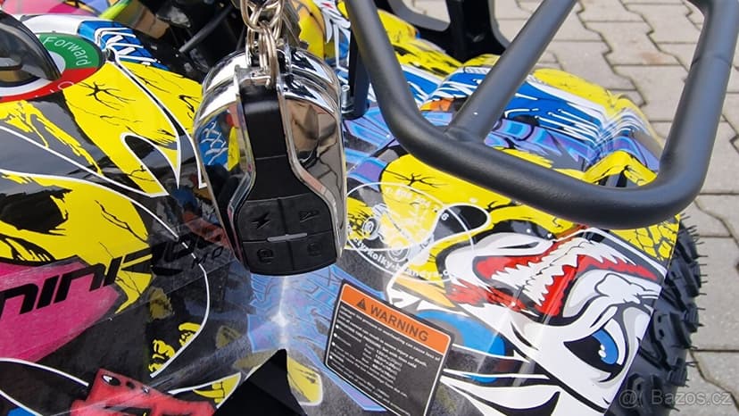 Dětská elektro čtyřkolka ATV Torino 1200W 48V graffiti žlutá