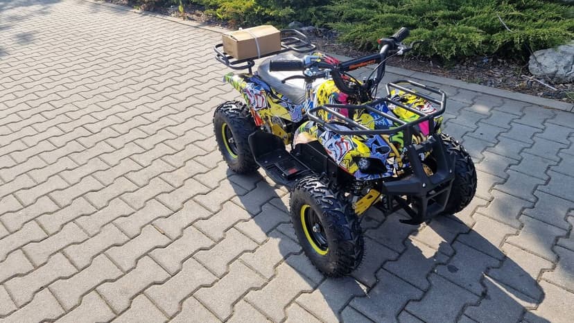 Dětská elektro čtyřkolka ATV Torino 1000W 48V Graffiti žlutá