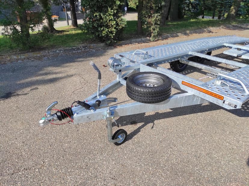 Snížený vlek na auta, 450x210cm, 2700/510kg,130km, VDI2700