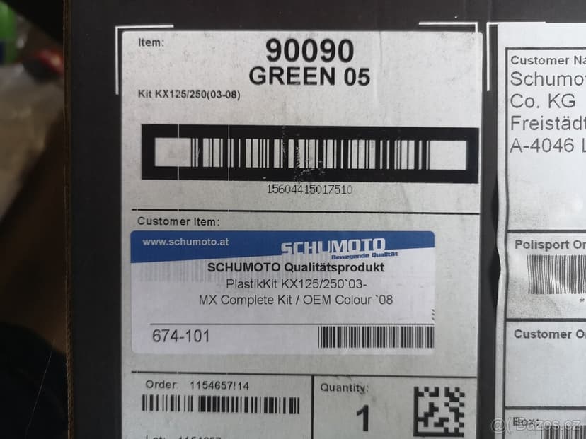 Kawasaki KX 125 /250, 2003-, nová sada plastů