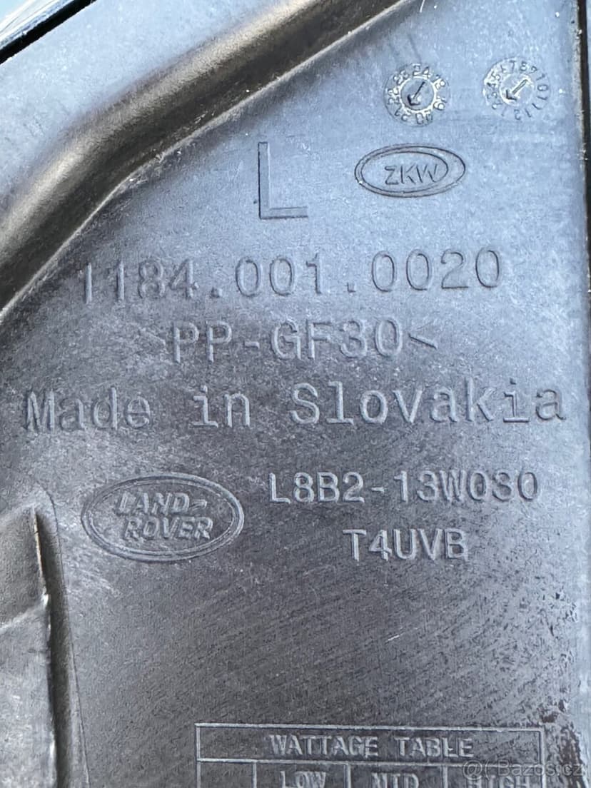 Land Rover Defender Svetlomety 45112346, LR181381, L8B213W02