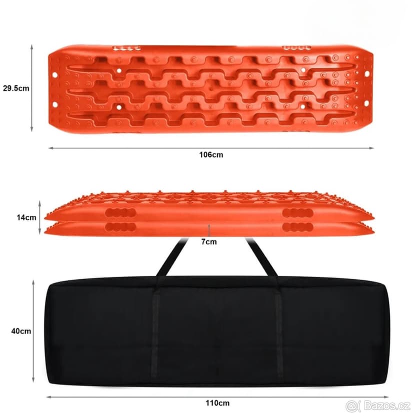 vyprošťovací desky černá barva off-road