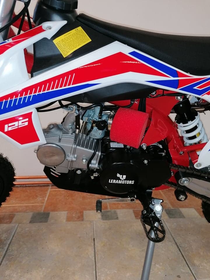 Pitbike Shark 125ccm 17x14 červená