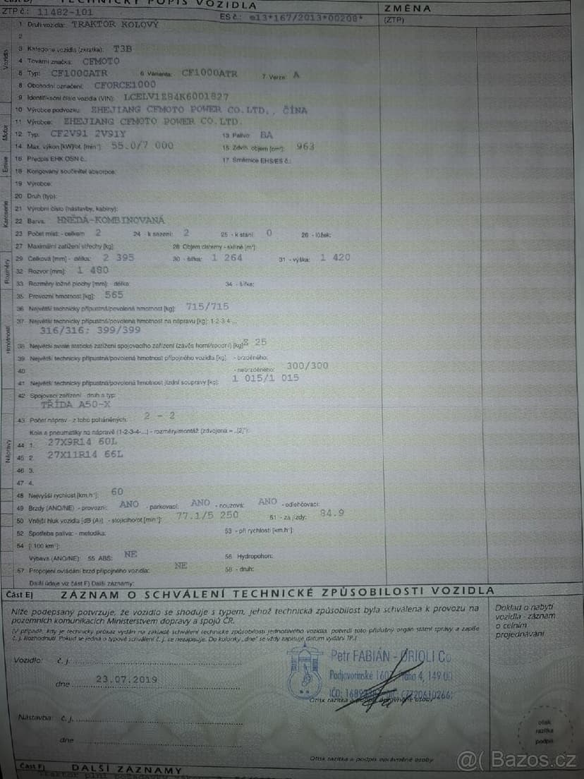 Cf moto 1000 Gladiátor