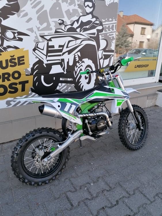 Pitbike Shark 125ccm 17x14 zelená