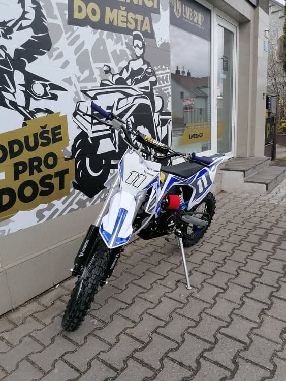 Pitbike Shark 125ccm 17x14 modrá