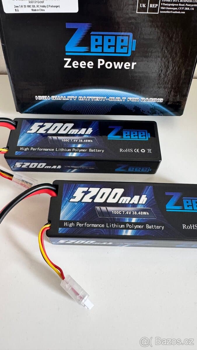 BATERIE LIPO ZEEE 5200mAh 80C/100C 7,4V 38,48Wh-2ks