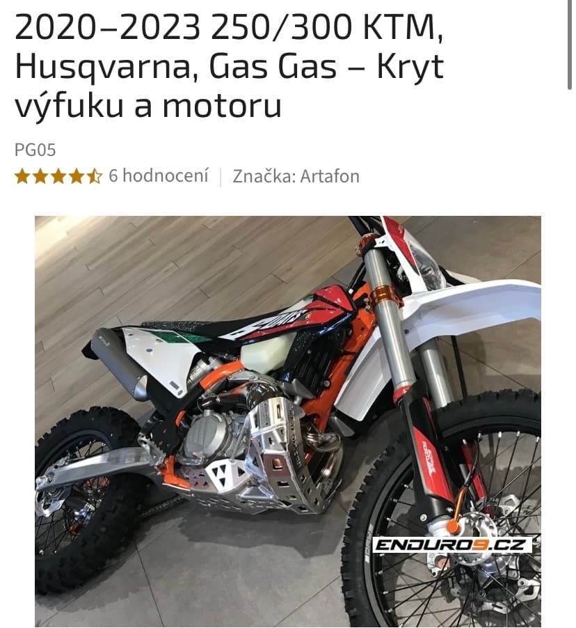 Kryt motoru KTM