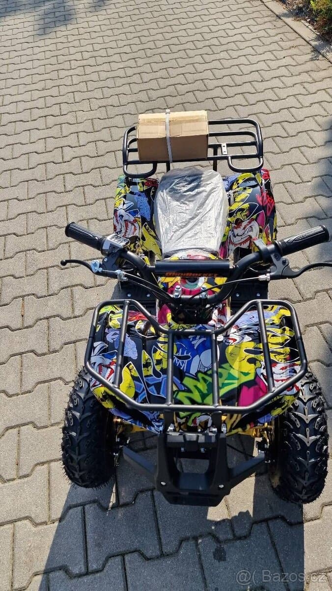 Dětská elektro čtyřkolka ATV Torino 1000W 48V Graffiti žlutá