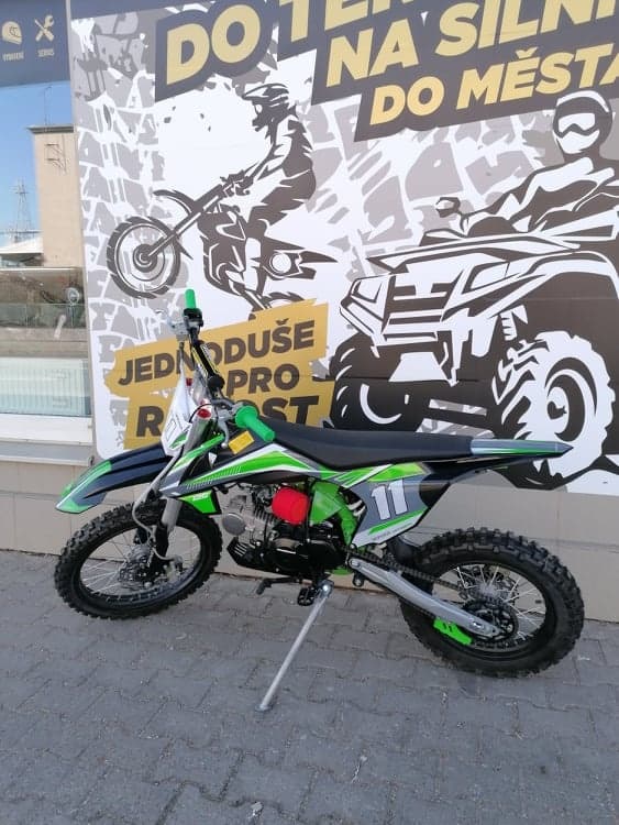 Pitbike Shark E-start 125ccm 17x14 zelená