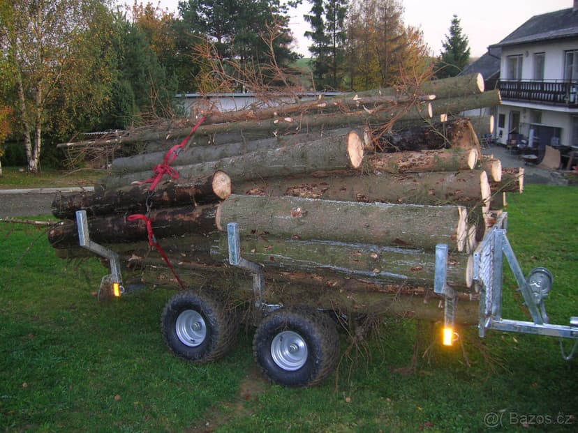 Přívěsný vozík 2 v 1 vyvážečka dřeva