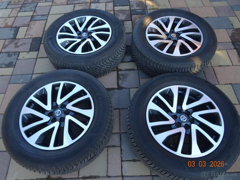 Aludisky s pneu originál - NISSAN NAVARA, 255/60-R18.
