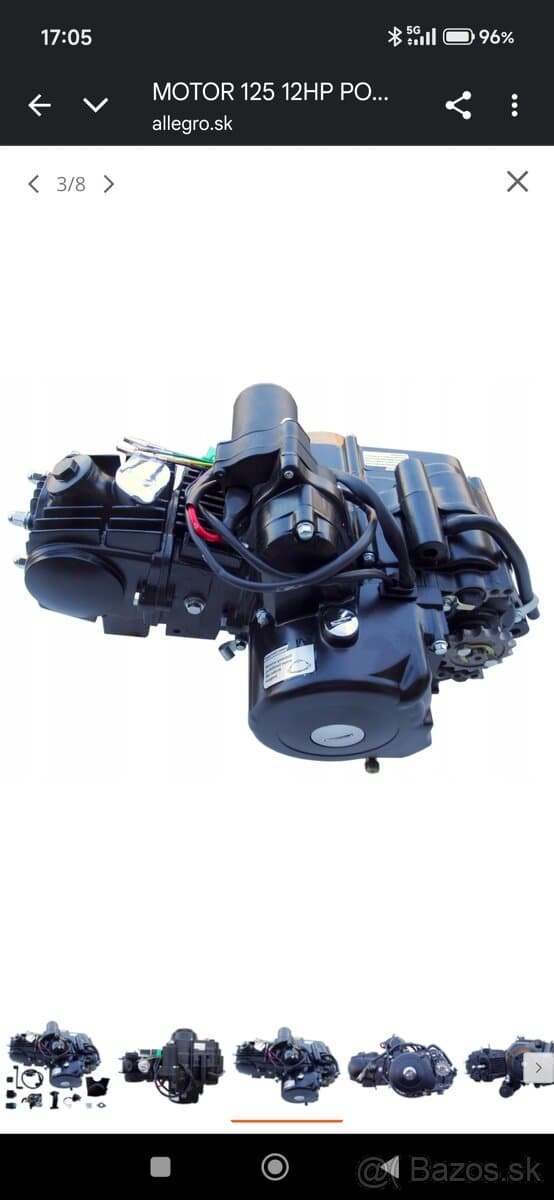 MOTOR 125 12KM POLOAUTOMAT ATV ŠTVORKOLKA 3+1 SPÄTNÝ Martine