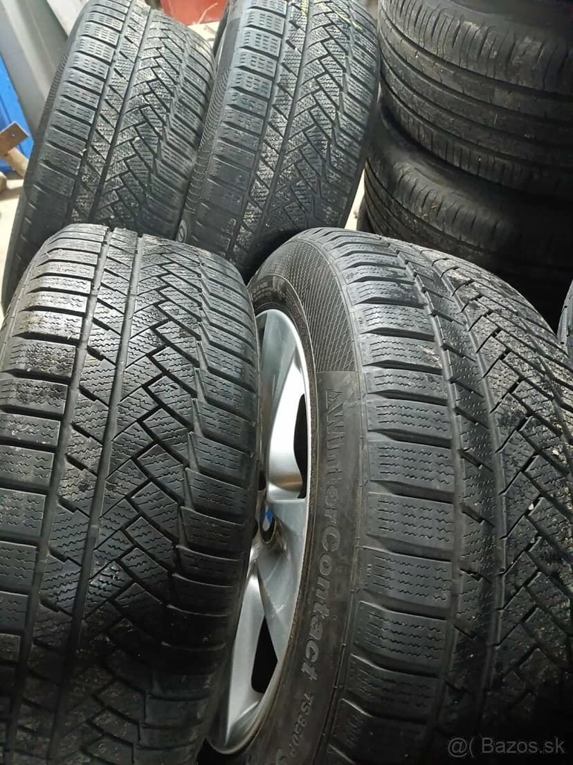 ❄️zimné 4ks alu disky orig. BMW 5x120 R17 pneu ❄️ 225/55 6mm