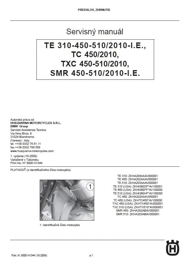 Husqvarna TE TC TX SMR 310-510