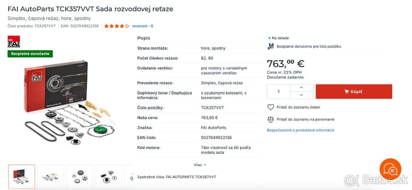 FAI AutoParts TCK357VVT Rozvody JAGUAR LANDROVER