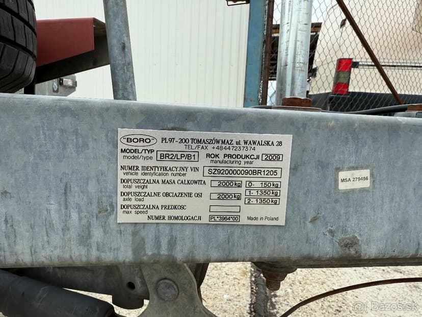 Prívesný vozík BORO