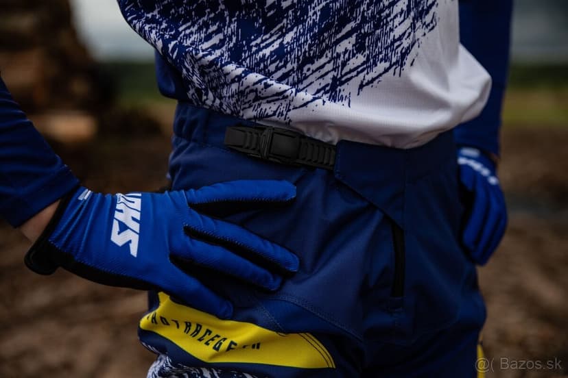 enduro motocross kvalitný set  shot modro-žltý