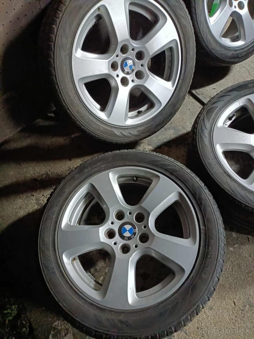 ❄️4ks alu disky orig. BMW 5x120 R17 pneu 245/45 r17