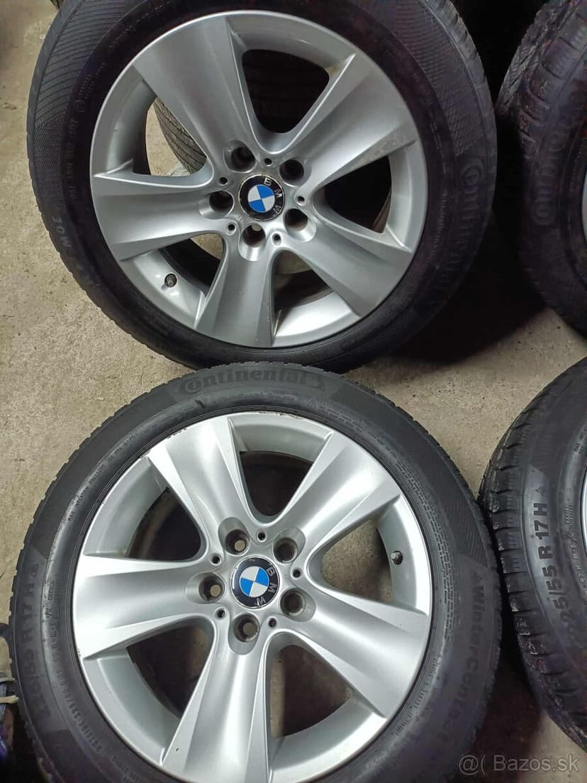 ❄️zimné 4ks alu disky orig. BMW 5x120 R17 pneu ❄️ 225/55 6mm