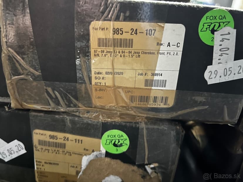 Fox racing tlumice pro Wrangler TJ