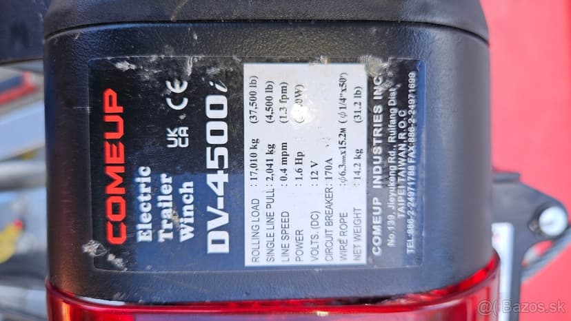 Naviják Come-up DV 4500 + držák Fitzel