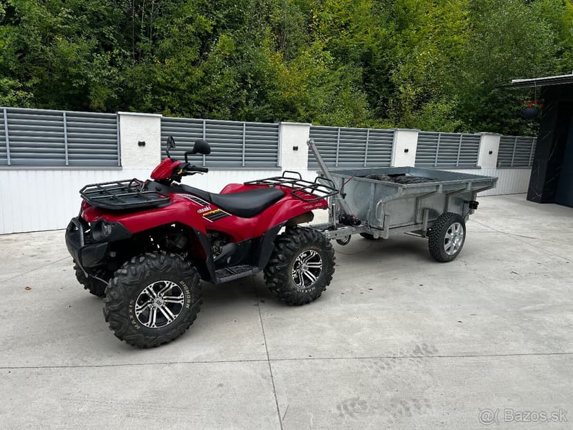 Kawasaki Brute Force 750+Výklopný Vozík+Radlica na sneh