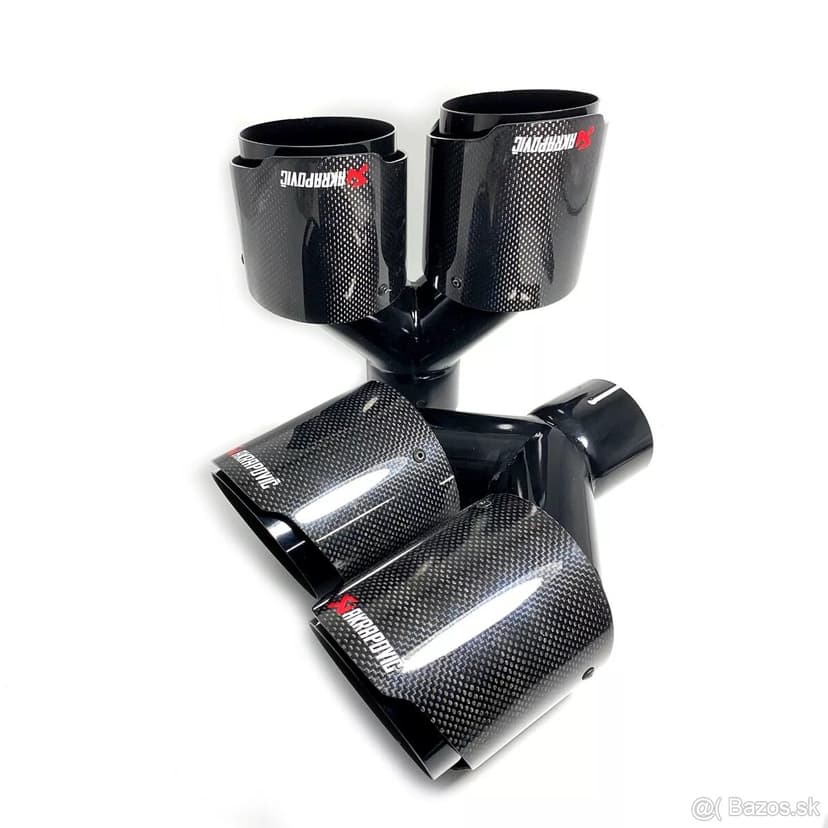 Nerezová koncovka výfuku Carbon dizajn s logom Akrapovič