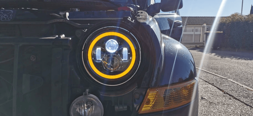 LED svetlomety 7-palcové okrúhle, SUV, OFFROAD, LKW, TRAKTOR