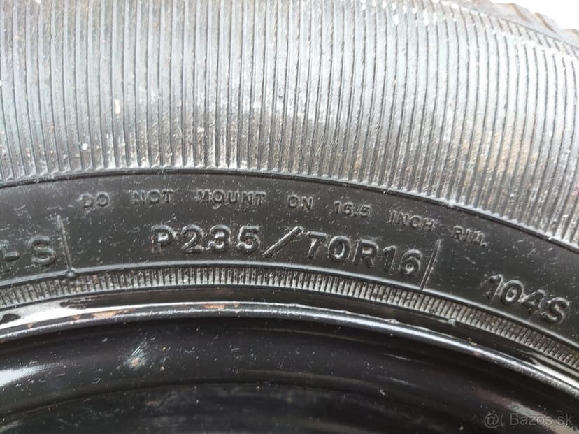 Predám pneu + disky Goodyear Wrangler SR-A 235/70 R16
