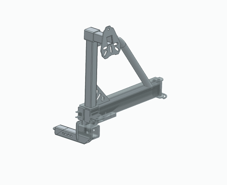 Offroad - držák rezervního kola do US tažného CAD/DXF/STL