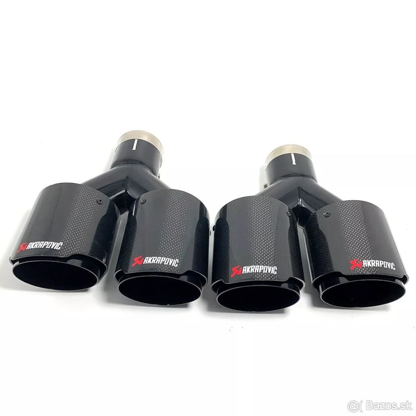 Nerezová koncovka výfuku Carbon dizajn s logom Akrapovič