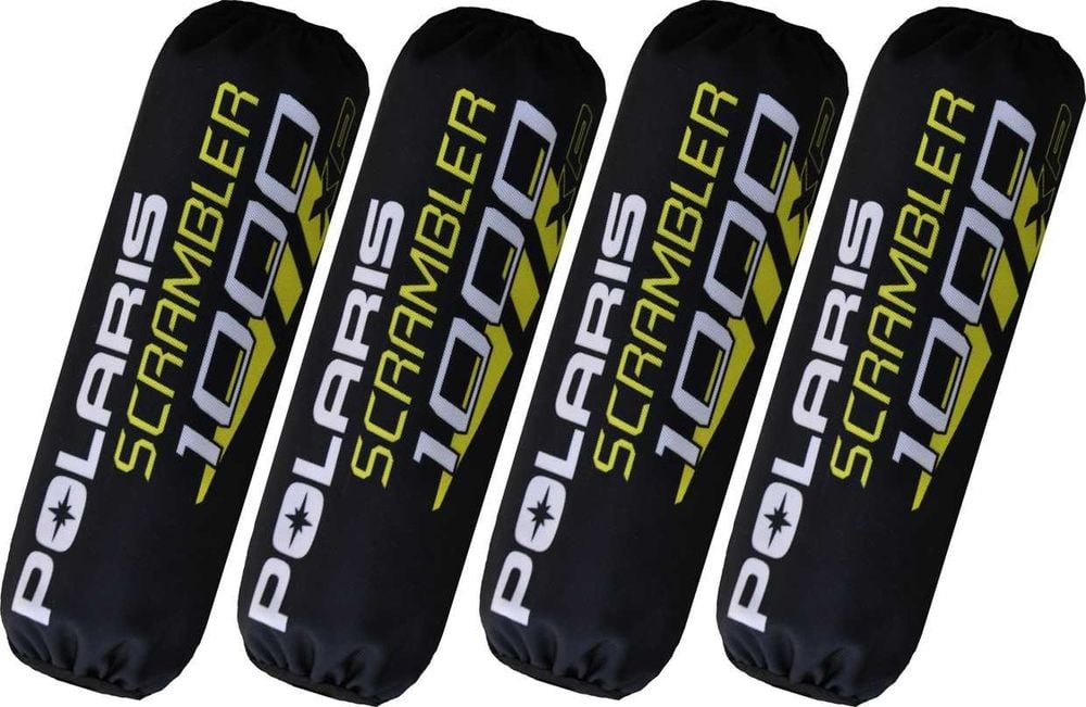 Husa Amortizor ATV set Polaris Scrambler 1000 black-yellow new model