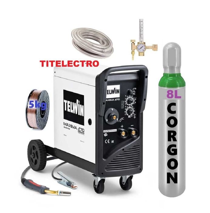 Pachet aparat sudura Maxima 270 TELWIN + tub 8L PLIN + ceas + sarma
