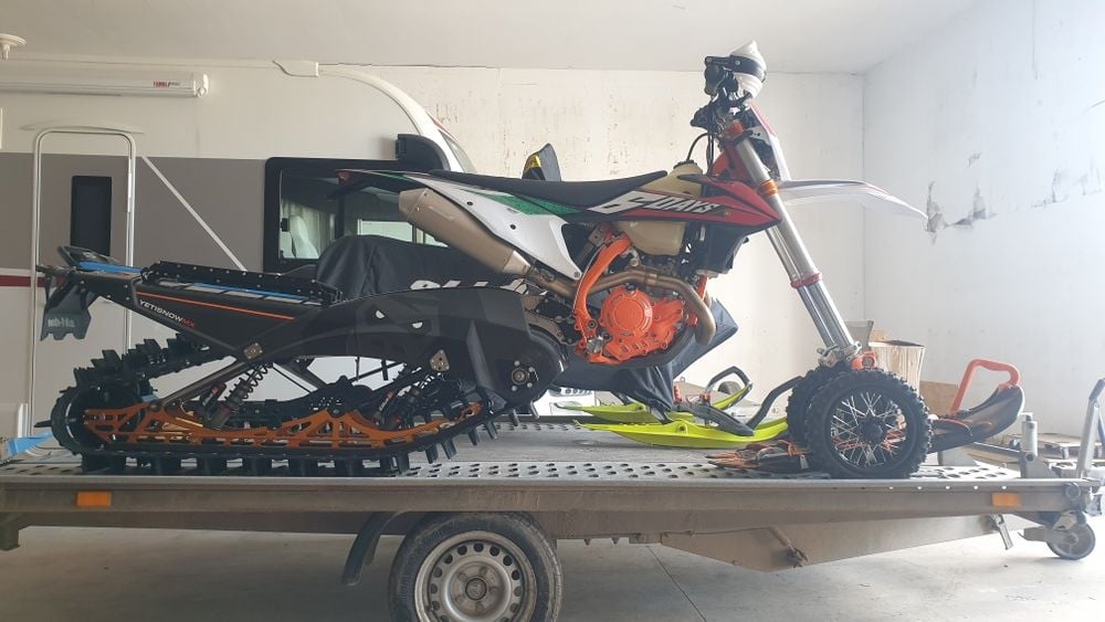 Ktm moto  senila yeti snowbike kit