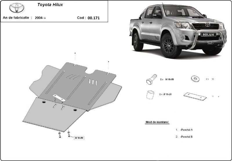 Scut metalic cutie de viteze Toyota Hilux 2005 -2015