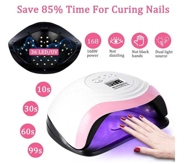 Lampa UV Profesionala Blueque V8 168W 36 leduri display digital unghii