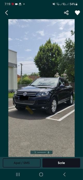 Vand VW Touareg 7P, 2012, perne de aer, roti iarna/vara