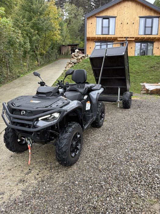 Can Am outlander 1000 2025 4x4 atv + remorca basculabila
