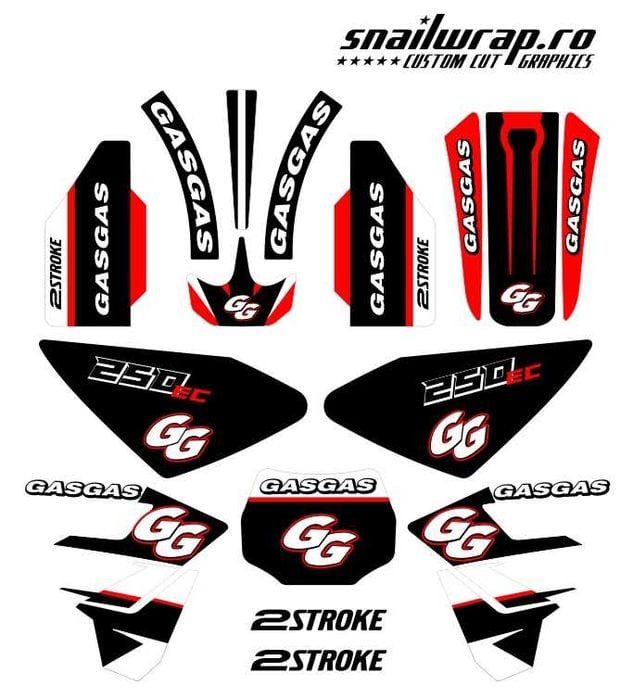 Stickere motocicleta Enduro GAS GAS EC 200 250 300 350 450 autocolante