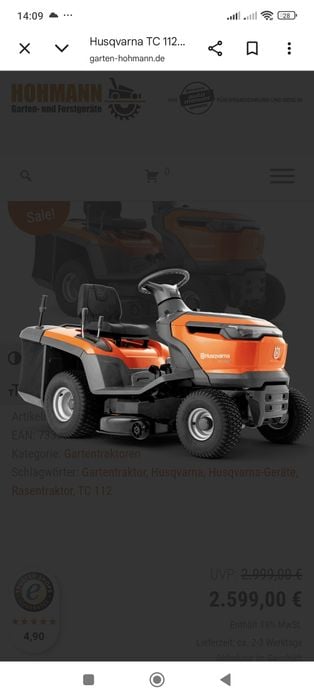 Traktorek kosiarka Husqvarna TC 112