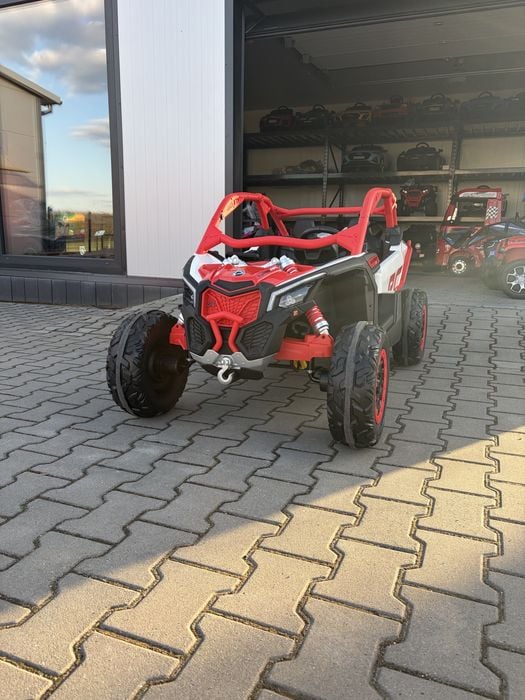 Auto na akumulator 2 osobowy Buggy CAN-AM 24 Volt 4x200 Watt pompowane koła