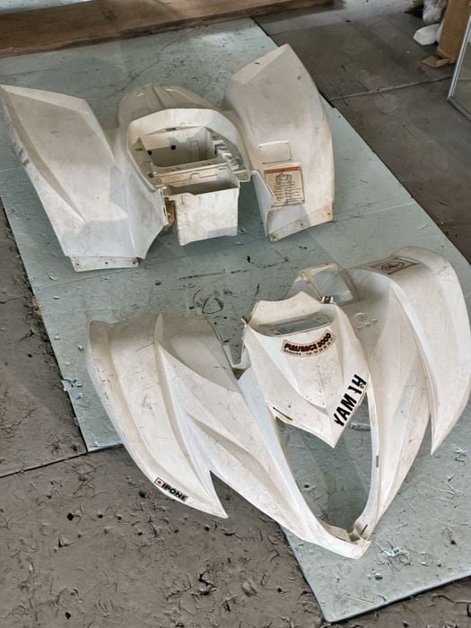 Yamaha Raptor komplet błotniki plastiki przód tył all white