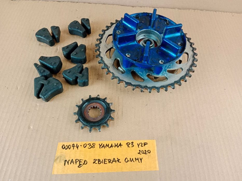 Yamaha YZF R3 Zbierak Zębatka Przód Tył Gumy Zbieraka 19-24 Napęd