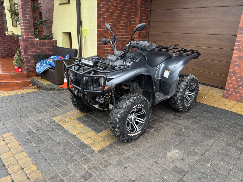 Yamah Grizzly 700 Homologacja, zarejestrowany jako pojazd samochodowy.