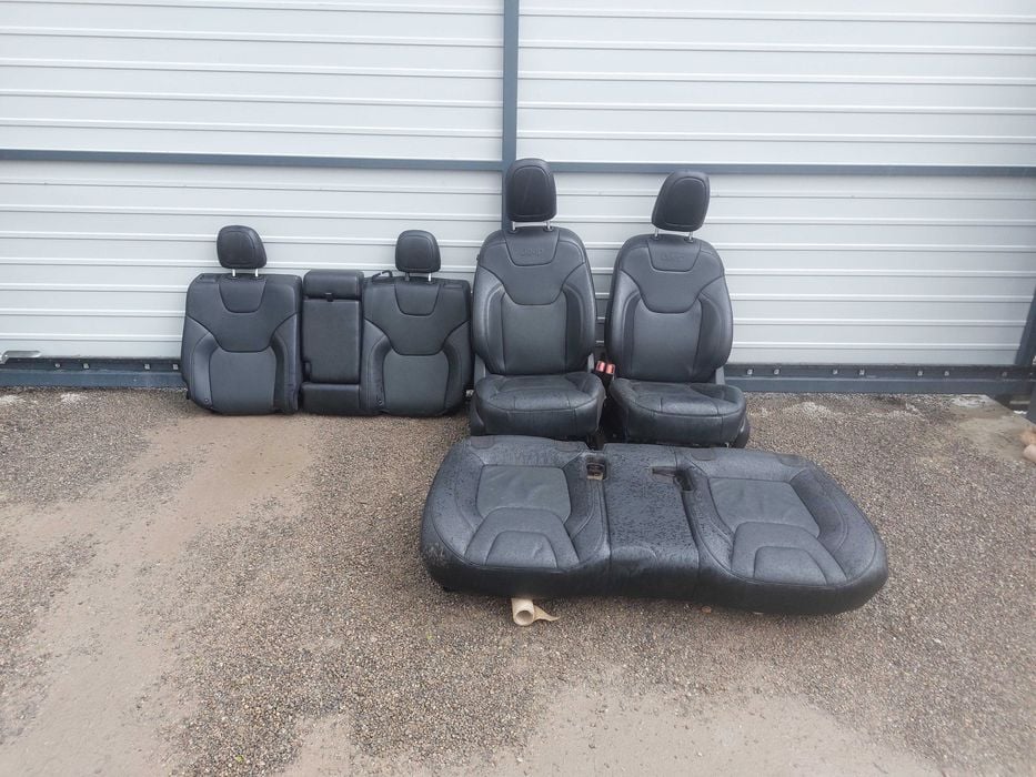 Komplet foteli do jeep cherokee kl skóra czarna