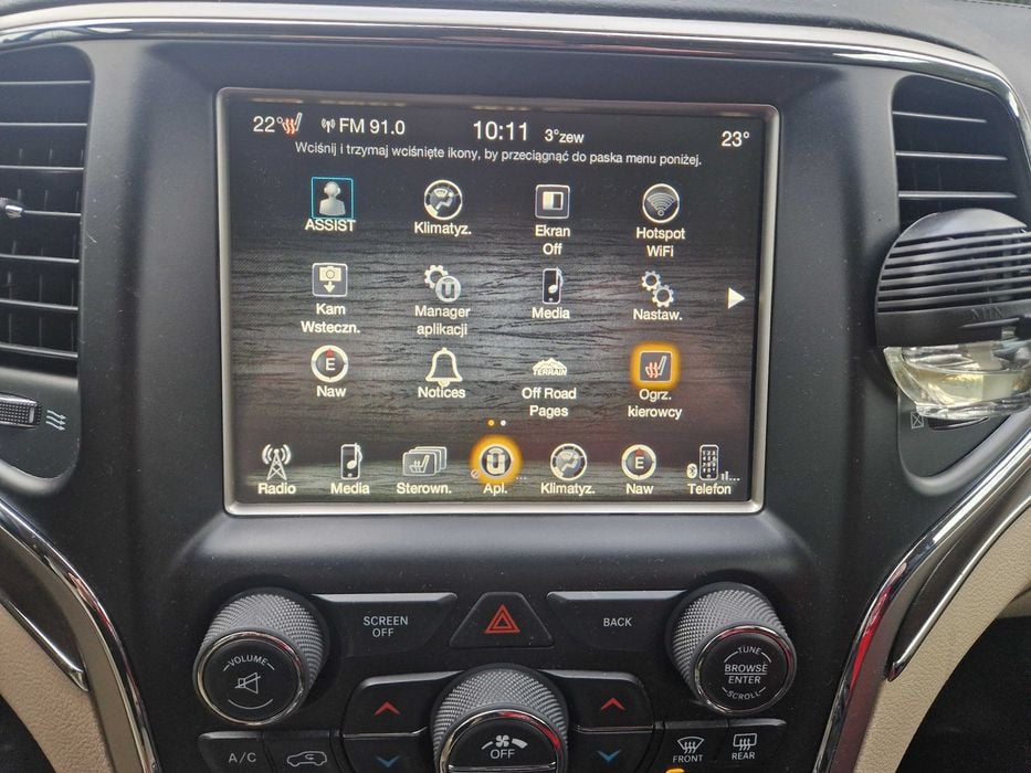 Konwersja Jeep Grand Cherokee WK2 WL USA kodowanie świateł język polsk