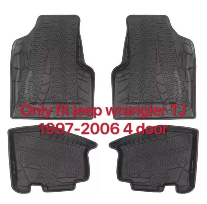 gumowe dywaniki samochodowe jeep wrangler tj 97-06, 4 drzwi
