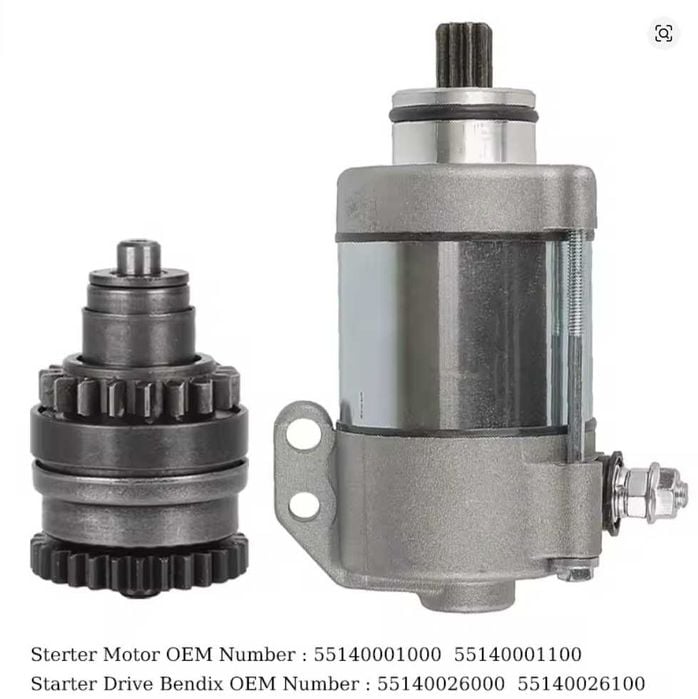 KTM EXC 250 300 rok 11-16 rozrusznik + bendix