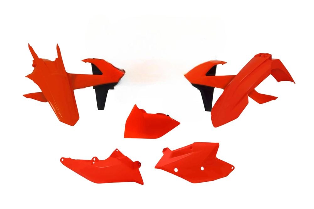 ZESTAW PLASTIKÓW RTECH NEON ORANGE KTM EXC-F EXC TPI XC-W 125 500 17-19 KTM075NO U-10